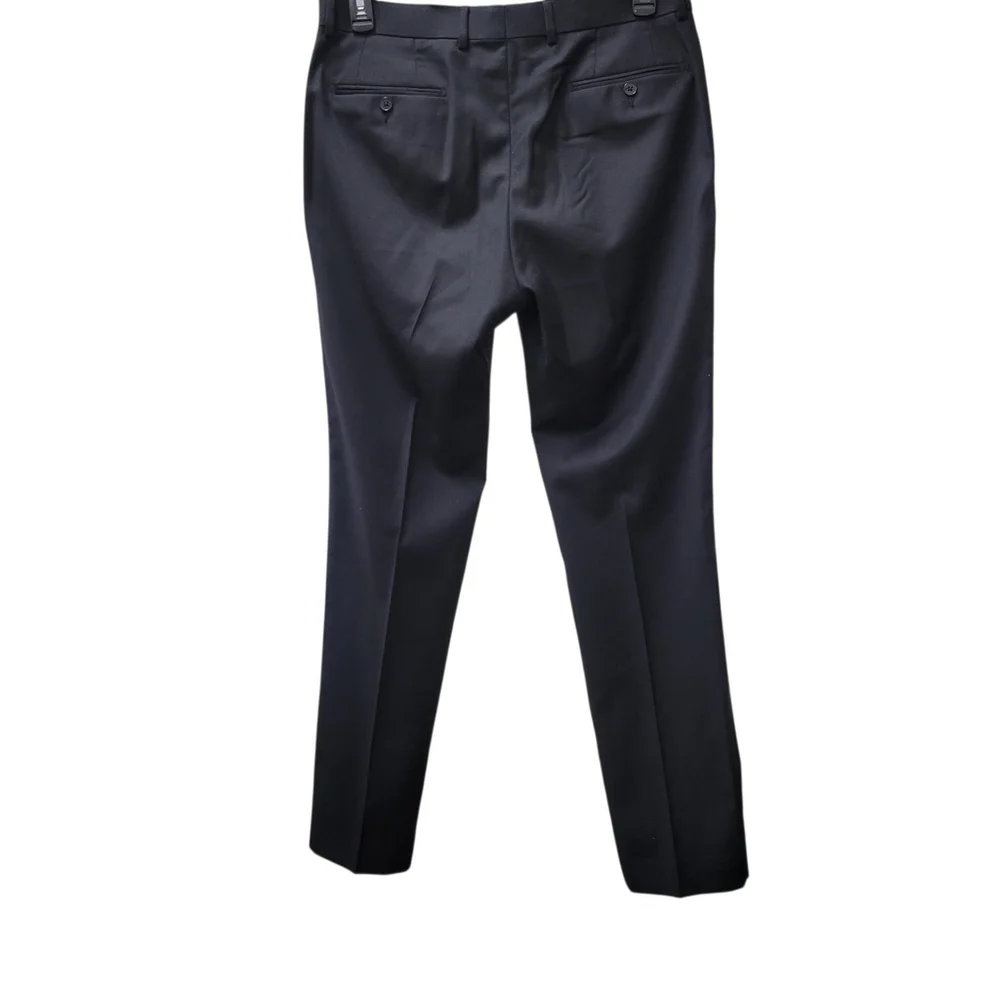 Calvin Klein Men's Slim-Fit Black Flat Front Dress Pants Size 34/32 Excellent...